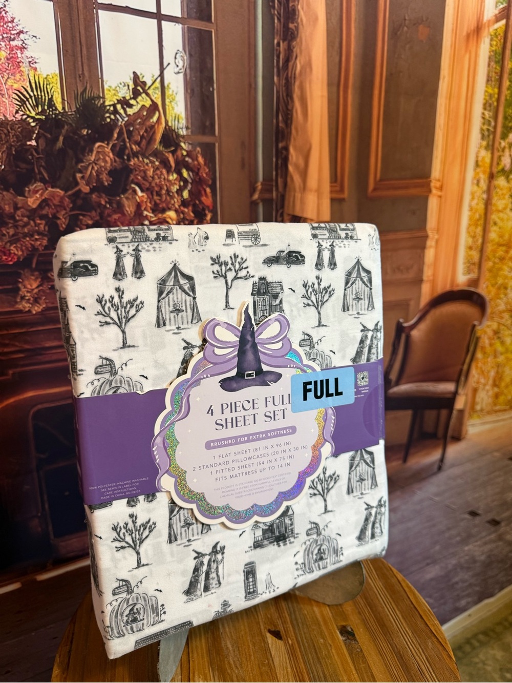 Willow Wonders Summerween Halloween 4 Piece Full Sheet Set Print Full NWT